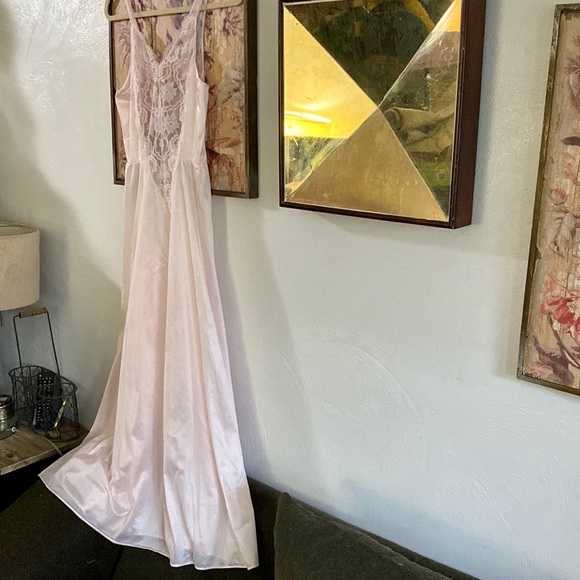 70S VINTAGE UNDERCOVER WEAR STR BOHO LONG NIGHTGOWN SLIP DRESS VINTAG LINGERIE M - Picture 15 of 15